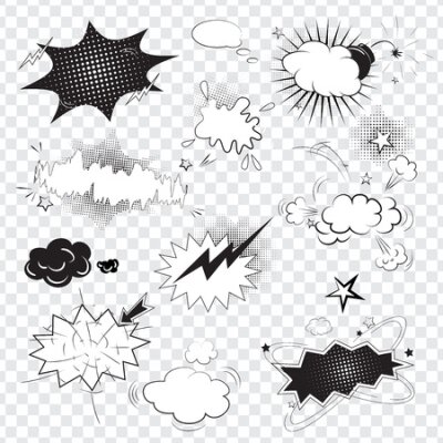 Papier peint  Bulles de dialogue style pop art