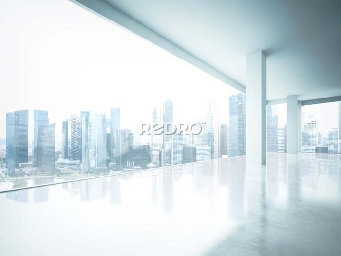 Papier peint  Bureau moderne avec vue sur la ville