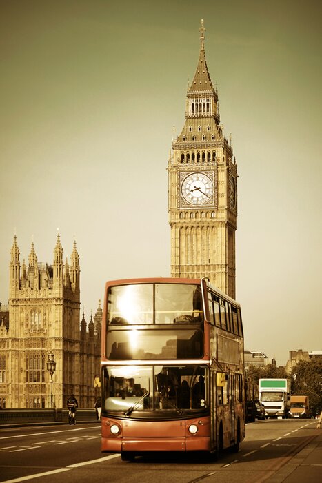 Papier peint  Bus à Londres