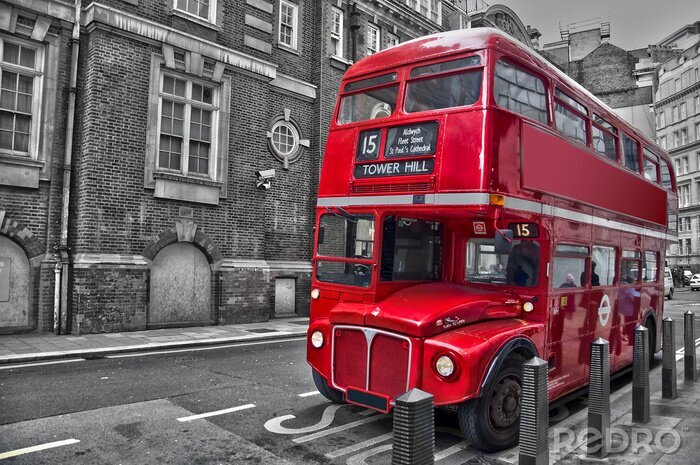 Papier peint  Bus rouge typique - Londres (Royaume-Uni)