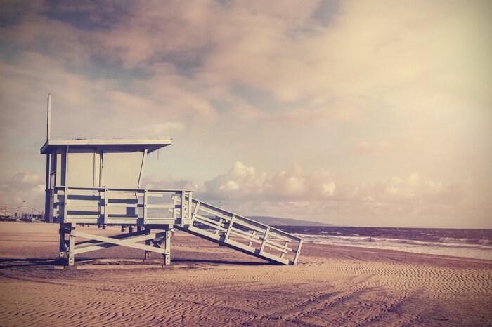 Papier peint  Cabane de sauveteur en bois