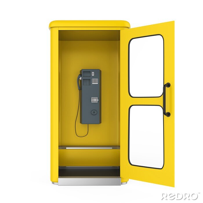 Papier peint  Cabine téléphonique jaune