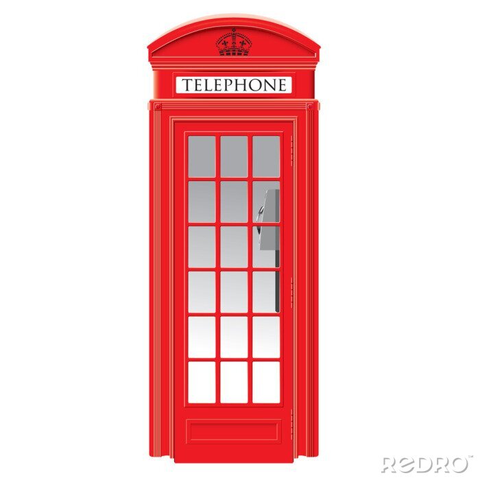 Papier peint  Cabine téléphonique rouge - Londres - vecteur
