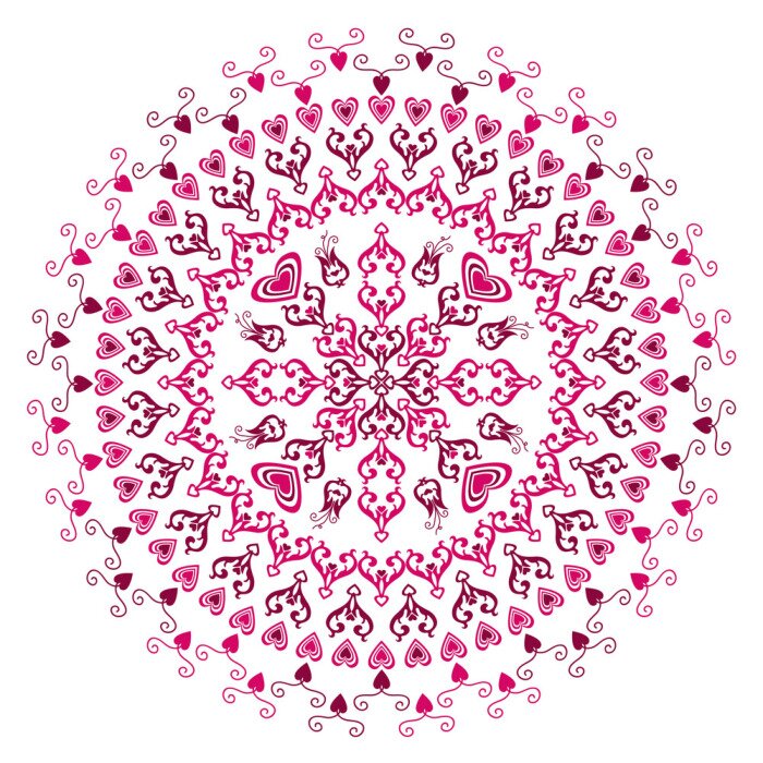 Papier peint  Cadre rond violet