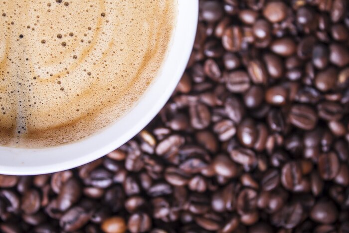 Papier peint  Café au lait et grains