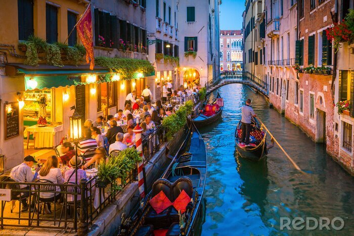 Papier peint  Canal de Venise la nuit