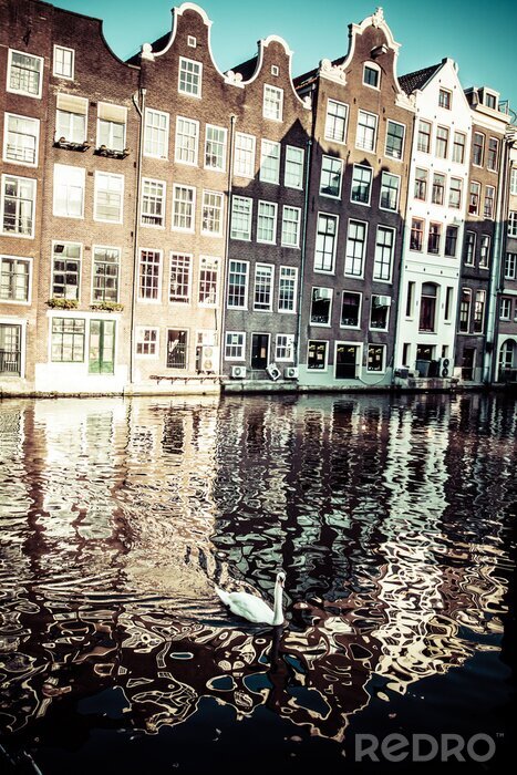 Papier peint  Canal et bâtiments à Amsterdam