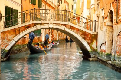 Papier peint  Canal et pont à Venise
