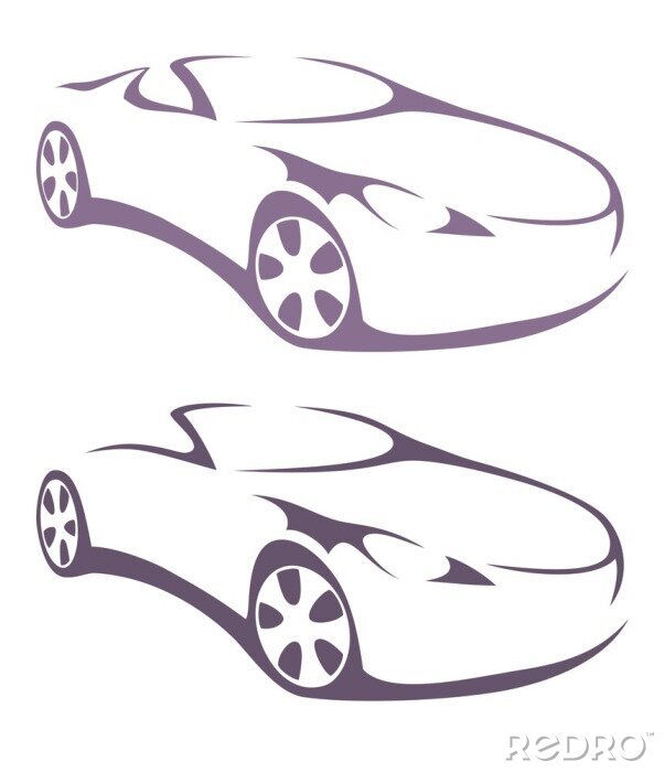 Papier peint  car silhouette