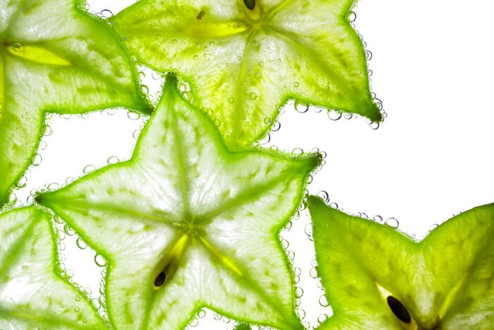 Papier peint  Carambole verte dans l'eau