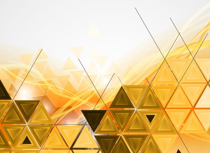 Papier peint  Carreaux triangles oranges