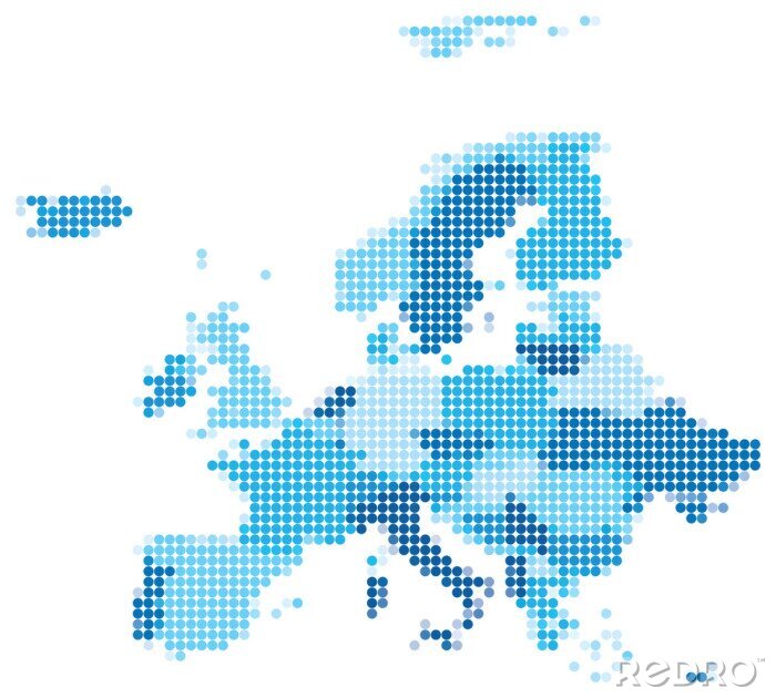 Papier peint  Carte à points de l'Europe