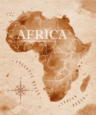 Carte Afrique rétro