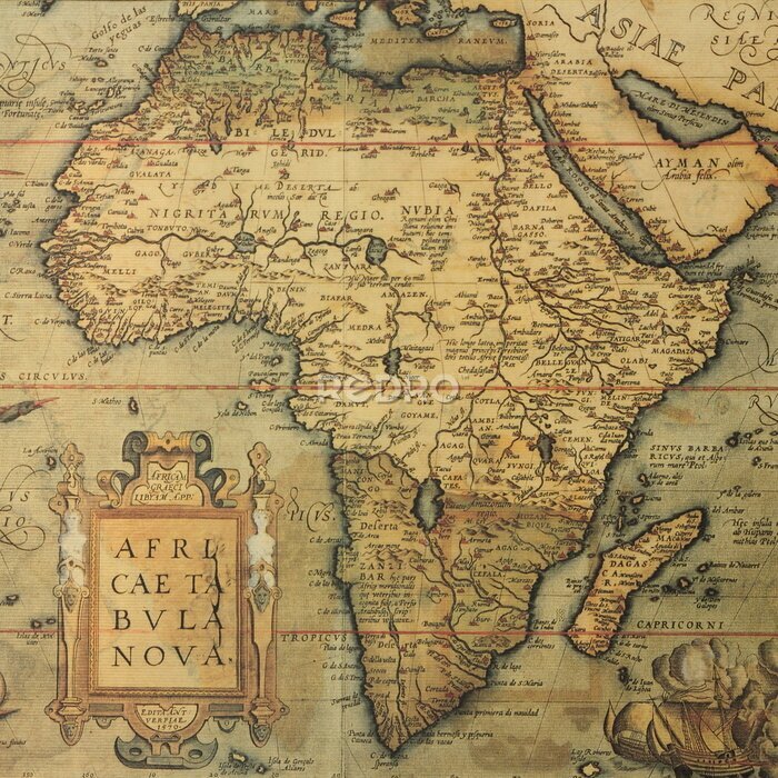 Papier peint  Carte ancienne de l'Afrique