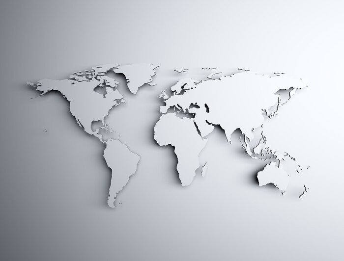 Papier peint  Carte du monde 3D