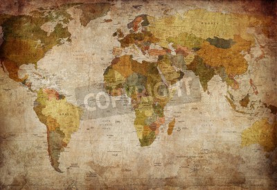 Papier peint  Carte Du Monde