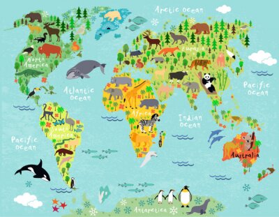 Papier peint  carte du monde