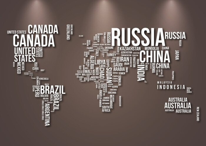 Papier peint  Carte du monde