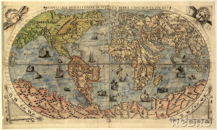 Papier peint  Carte du monde antique