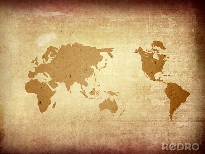 Papier peint  carte du monde illustration de cru