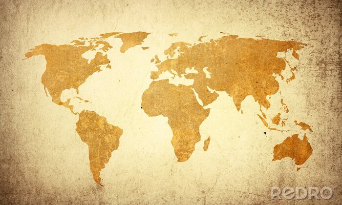 Papier peint  carte du monde illustration de cru =