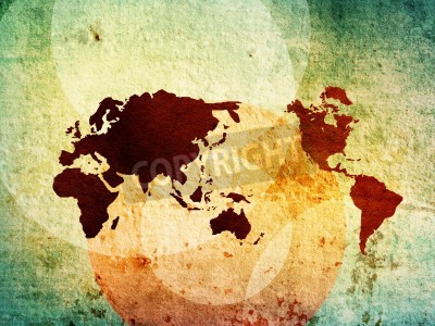 Papier peint  carte du monde l'illustration de cru fond parfaitement avec l'espace