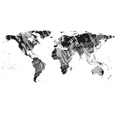 Carte du monde noir avec gris