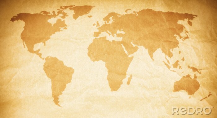 Papier peint  carte du monde sur la texture du papier
