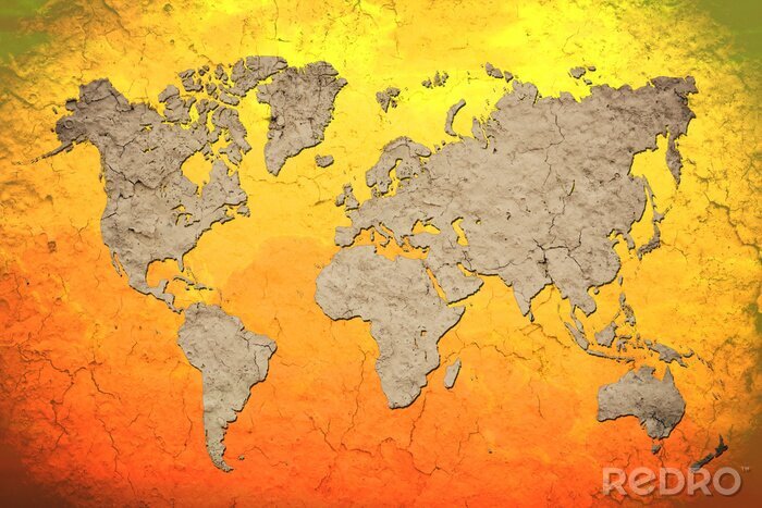 Papier peint  Carte du monde sur un fond texturé