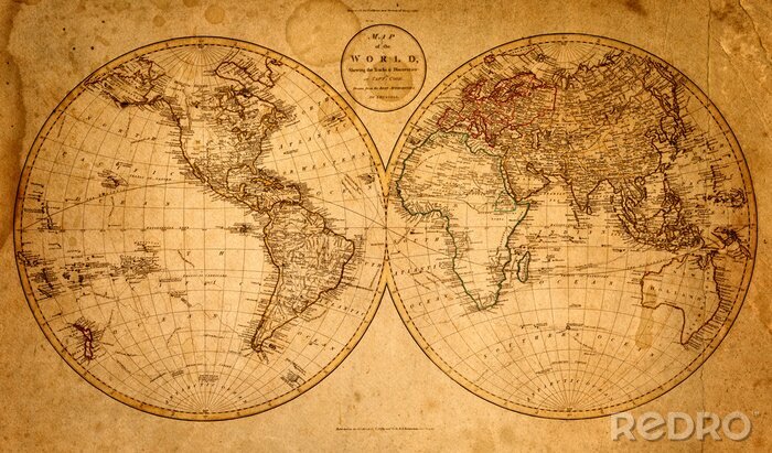 Papier peint  Carte du monde très ancienne