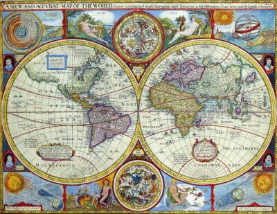 Carte en couleurs de 1646