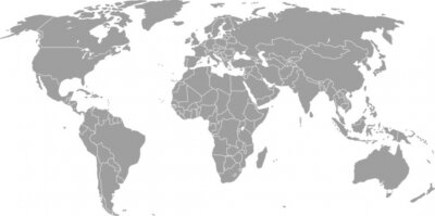 Carte grise avec des frontières précises
