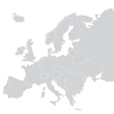 Papier peint  Carte grise avec l'Europe