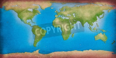 Papier peint  Carte monde à recycler pour votre fond