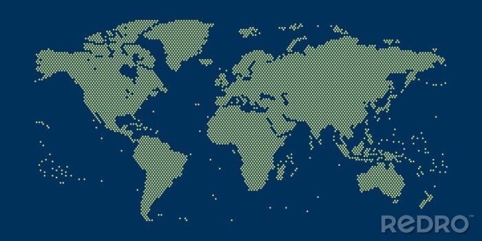 Papier peint  Carte mondiale des points en détail