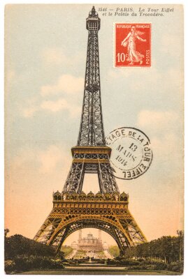 Papier peint  Carte Paris vintage
