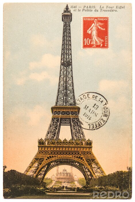 Papier peint  Carte Paris vintage
