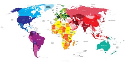 Papier peint  Carte politique du monde