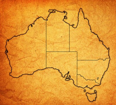 Papier peint  Carte vintage de l'Australie
