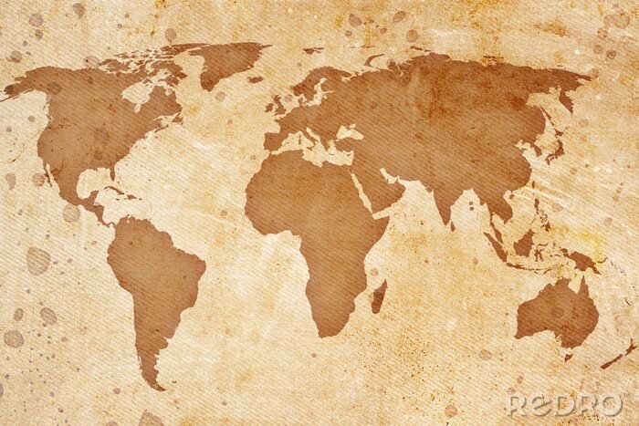 Papier peint  carte vintage du monde