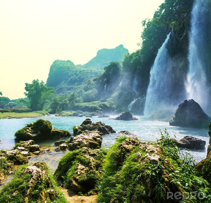 Papier peint  Cascade vietnamienne