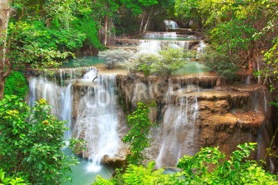 Papier peint  Cascades d'eau dans la jungle