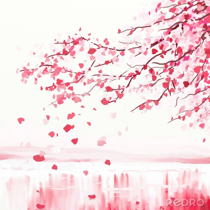 Papier peint  Cerisier japonais