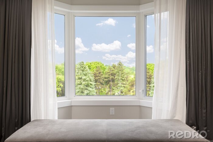 Papier peint  Chambre à coucher avec fenêtre