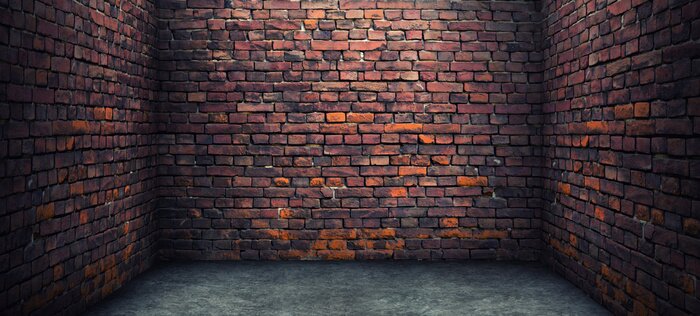 Papier peint  Chambre avec de vieilles briques