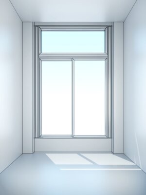 Papier peint  Chambre vierge avec une fenêtre