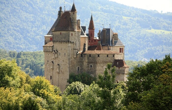 Papier peint  Château féerique embrumé