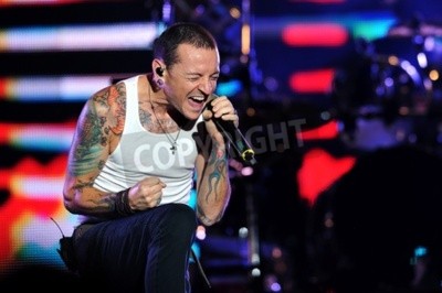 Papier peint  Chester Bennington de Linkin Park lors d'un concert