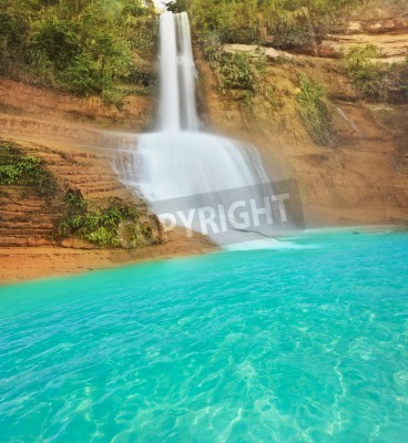 Papier peint  Chute d'eau de la forêt vierge