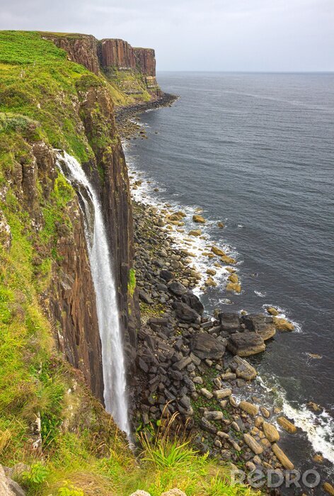 Papier peint  Chute d'eau se jetant dans la mer